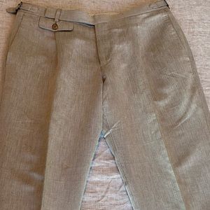 Mens tailored linen blend pants